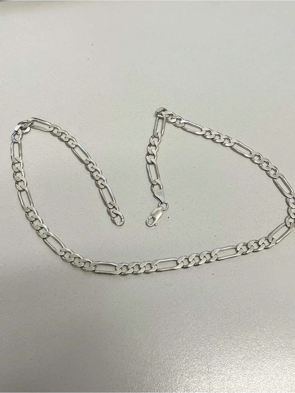 Sterling Silver Figaro Link Chain Necklace - Sterling Silver 925